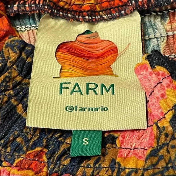 FARM RIO NWOT Garden Smocked Mini Dress in Navy - Picture 8 of 12